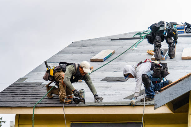 Professional Roof Installation technician working in Foxboro, MA